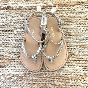 Girls gold sandals